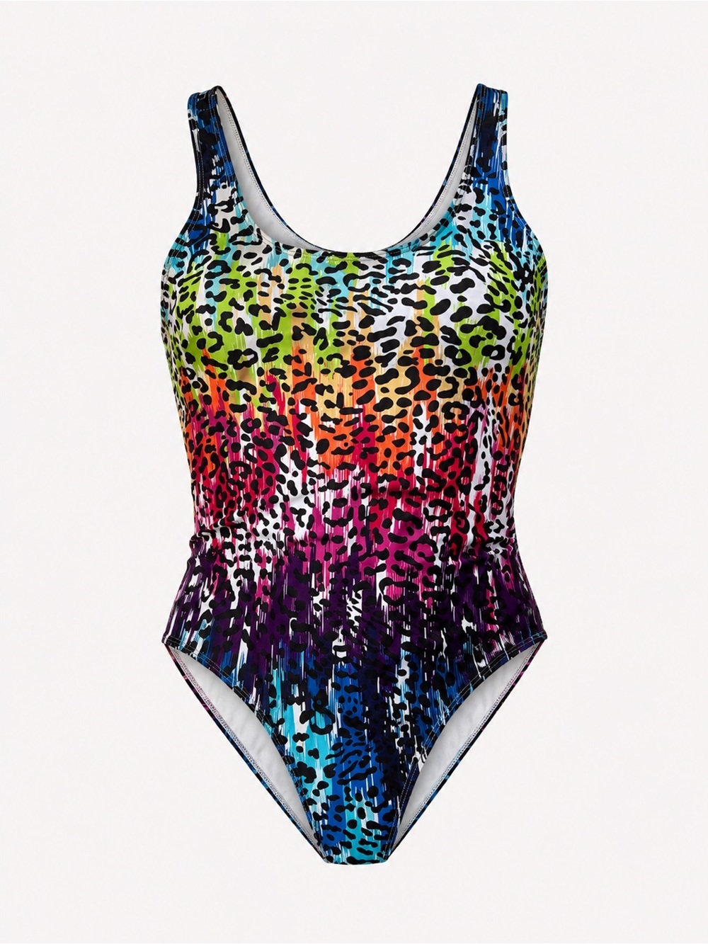 Women’s 2XL One Piece Swimsuit Pink Animal Leopard Print Swim Suit Full Coverage